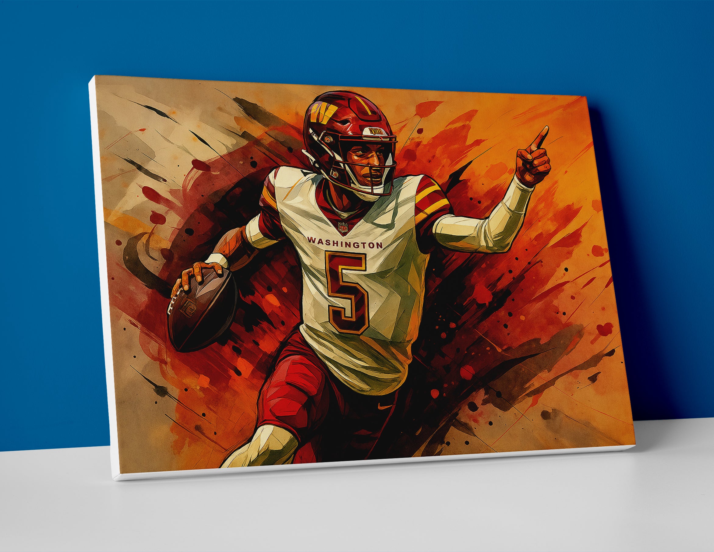 Jayden Daniels Poster canvas wall art print painting